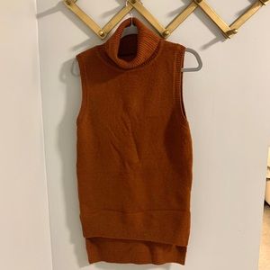 Cowl Neck Tunic Sweater Vest | Size S